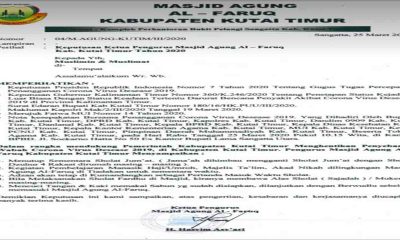 Ini Yang dilakukan Masjid Agung Sangatta, Memutus Rantai Penyebaran Covid-19 kutim post