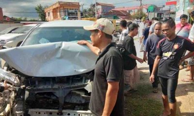 kecelakaan beruntun sangatta