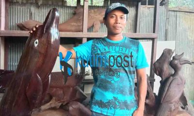 Pengrajin Ukiran Dari Kayu Ulin Minta Dukungan Pemerintah Kutim