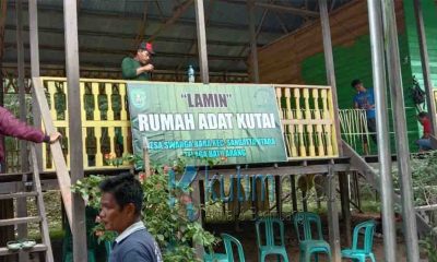 Persiapan Peresmian Lamin Rumah Adat Kutai Desa Swarga Bara