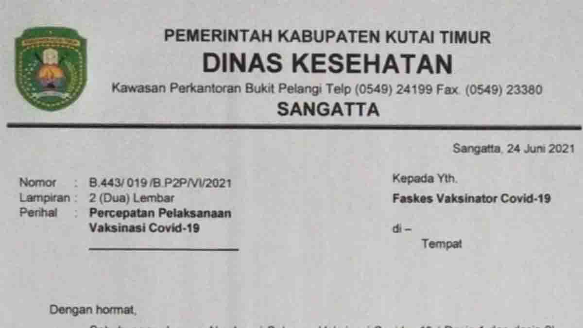 Akselerasi Cakupan Vaksinasi COVID-19 Kutim
