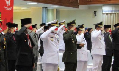 Penurunan Bendera di Istana Bupati Kutim Ikuti Secara Virtual