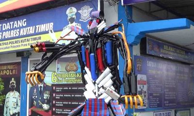 Hut Lalulintas Ke 66 Polres Kutim Resmikan Patung Robot Dari Knalpot